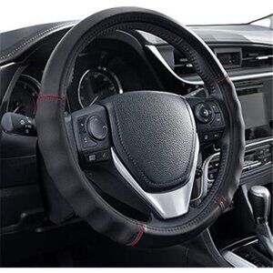 Faux Leather Steering Wheel Cover, Standard 15 inch Size, Comfort Grip Design